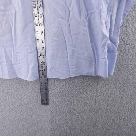 BOSS Hugo Boss Mens 16 34/35 Dress Shirt Slim Fit Light Blue Striped Preppy - Picture 6 of 8